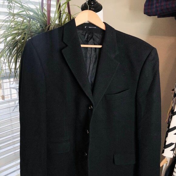 RALPH Ralph Lauren Black Wool Blend Blazer Jacket Business Career Classic Coat - Picture 3 of 8